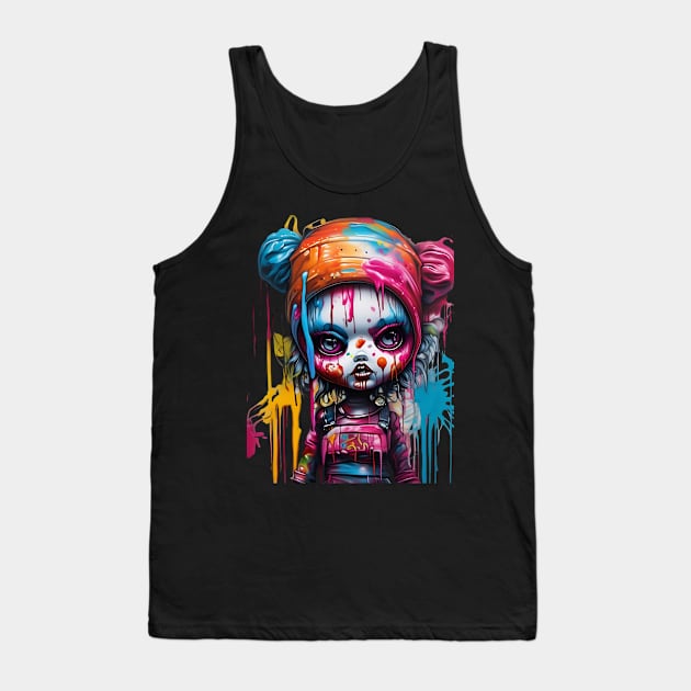 scary pink doll Tank Top by mdr design